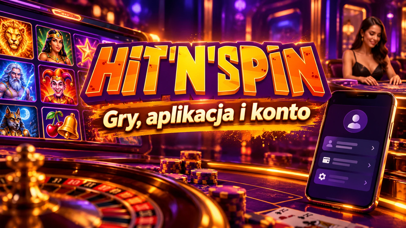 Hitnspin gry, aplikacja i konto