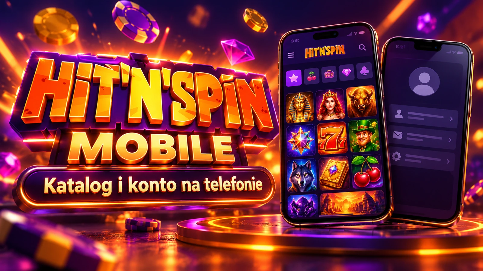 Hitnspin katalog i konto na telefonie
